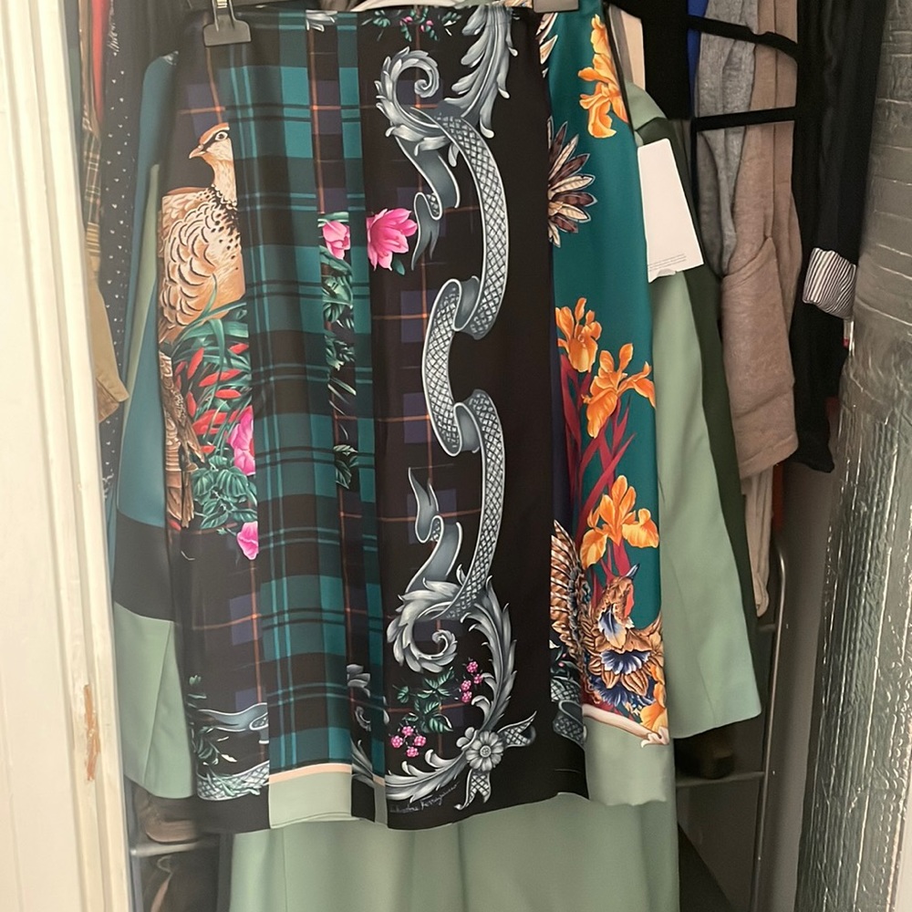 Ferragamo silk wrap skirt